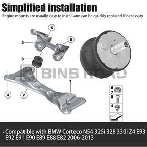 US 22316799331 Rear Transmission Mounts Bushings-2Pcs