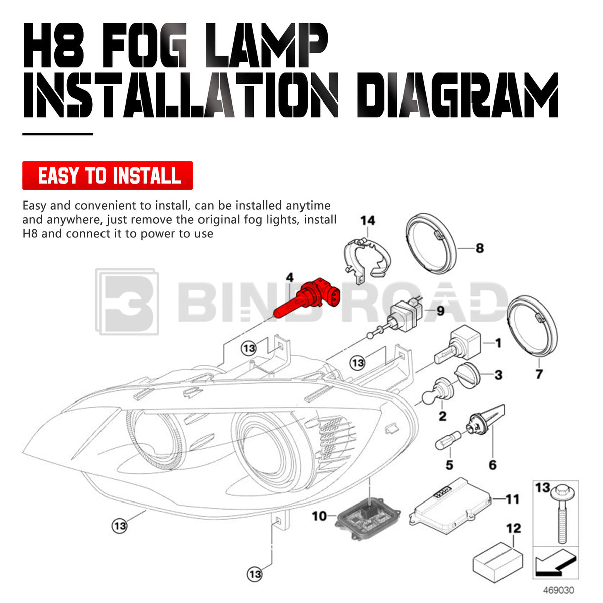 2 Stück H8 Halogenlampen 12V 35W