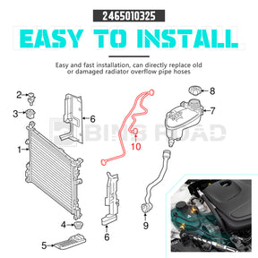 2465010325 Radiator Overflow Hose Pipe