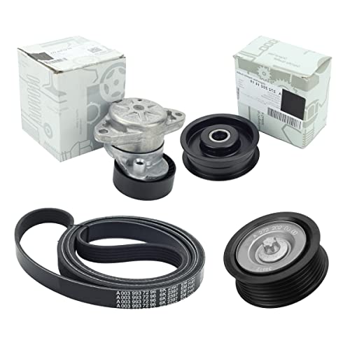 Engine Drive Belt Tensioner & Idler Pulley Serpentine Belt kit