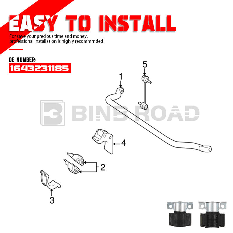 US 1643231185 Front Sway Bar Bushing Bracket