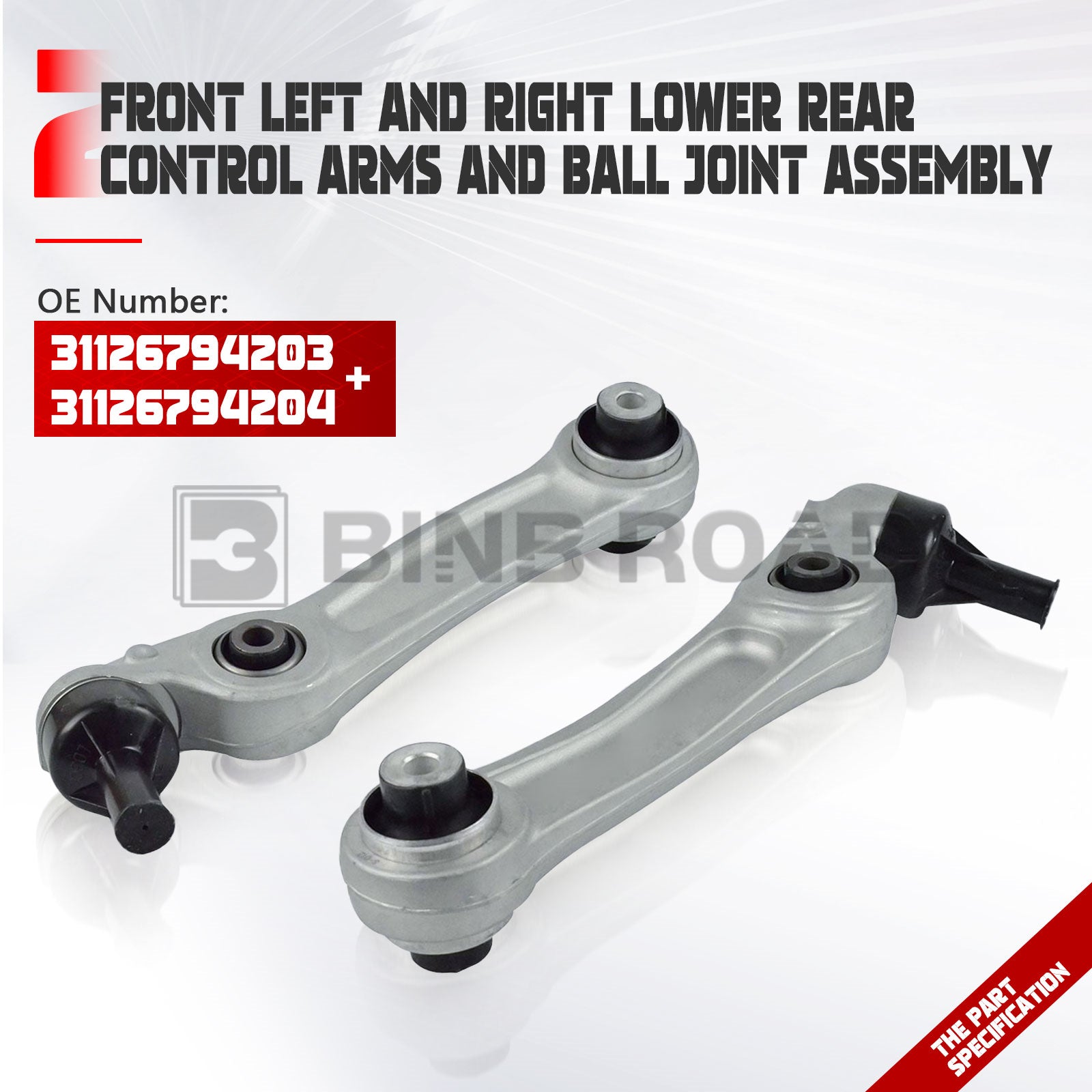 US 31126794203+31126794204+31126775971+31126775972+32106784719+32106784716 Control Arms