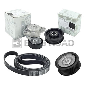 Engine Drive Belt Tensioner & Idler Pulley Serpentine Belt kit