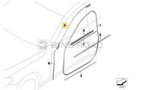 51337178007 Front Left Door Rubber Seal