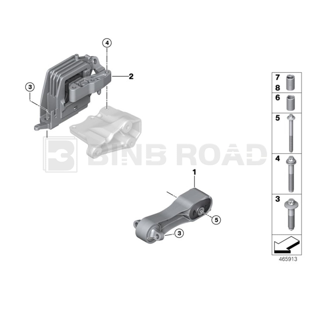 22116885778 Motorhalterung hinten links