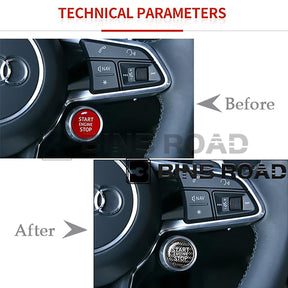 Car Ignition Button Cover Compatible with Audi