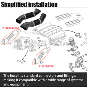 1120943482+1120943582 Pair of Air intake hose