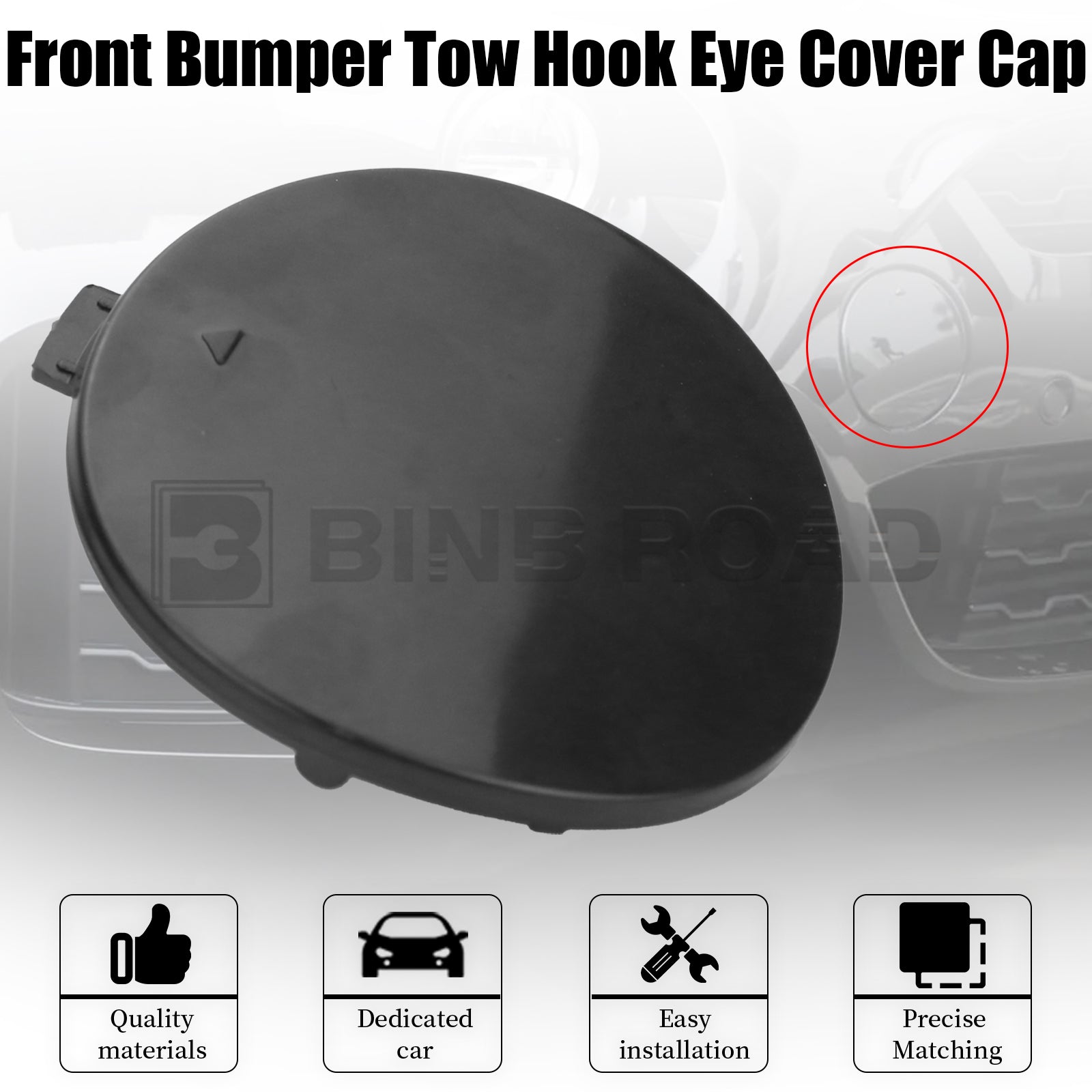 US 51118065933 Front Bumper Tow Hook Eye Cover Cap