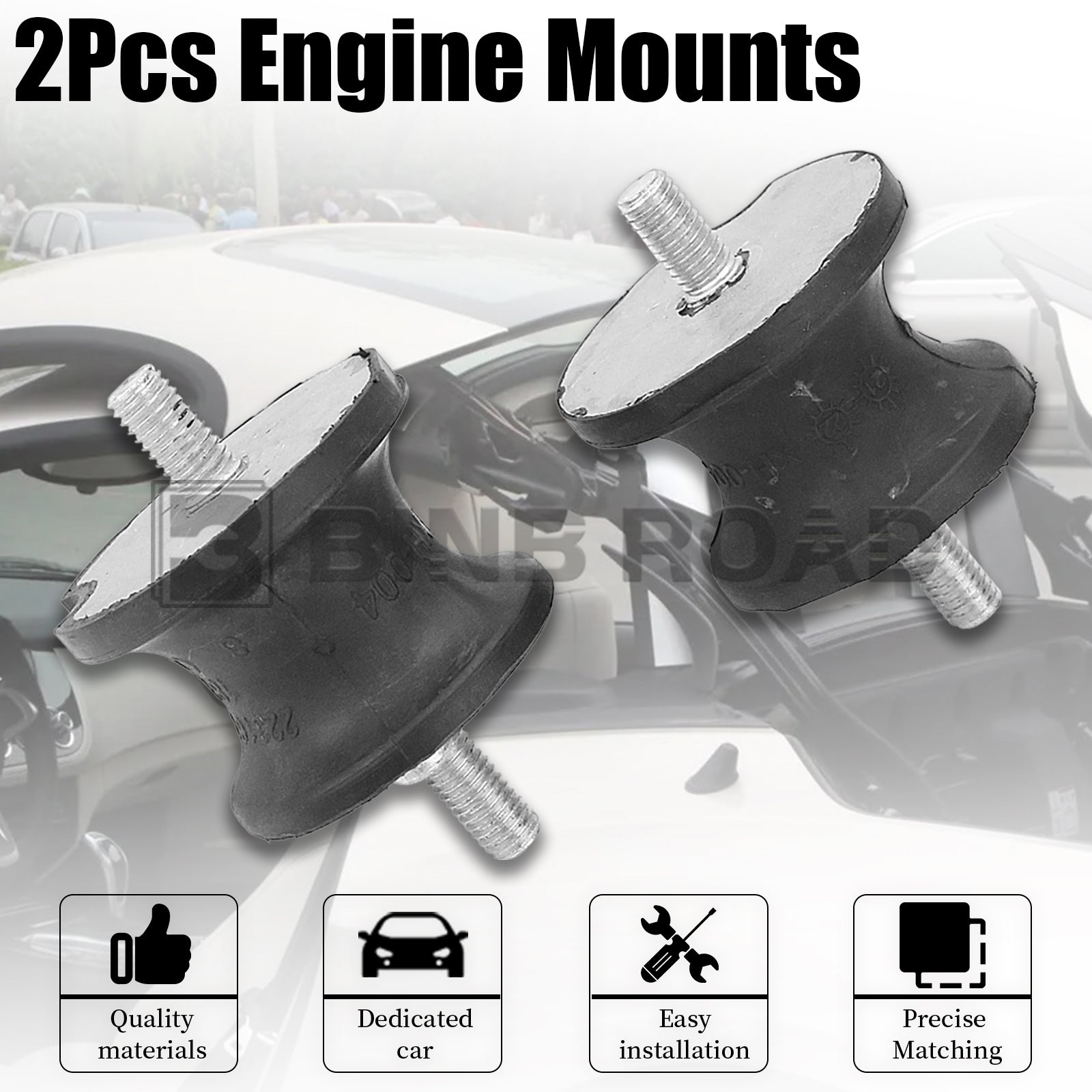 22316799331 Rear Transmission Mounts Bushings-2Pcs