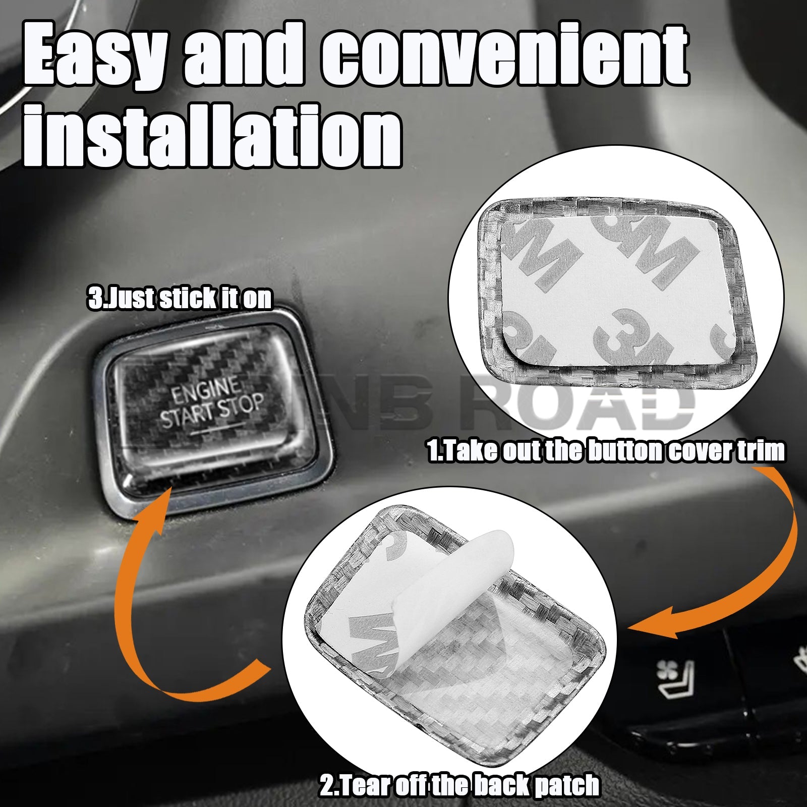 US Engine Push Start Button Trim Compatible with Chevrolet