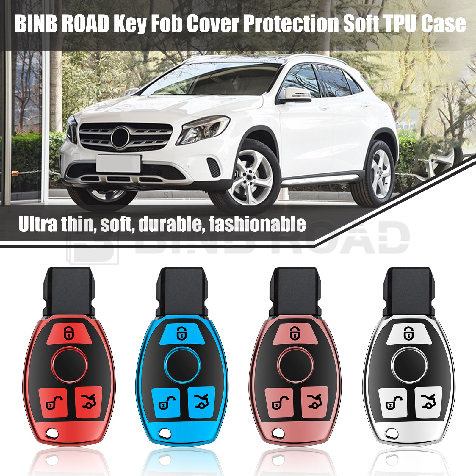 Key Fob Cover Compatible with Mercedes Benz