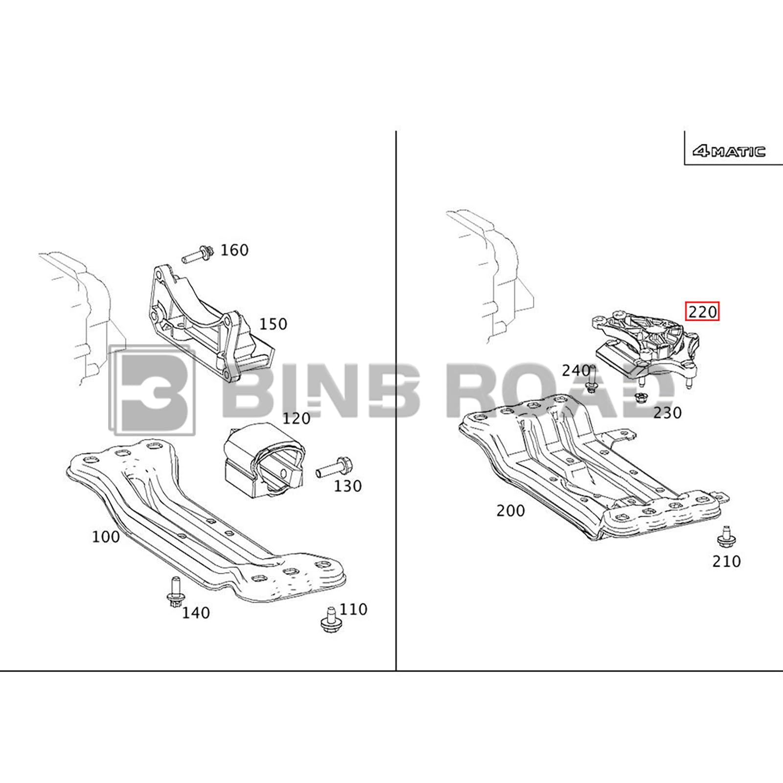 Rear Transmission Mount 2212400518