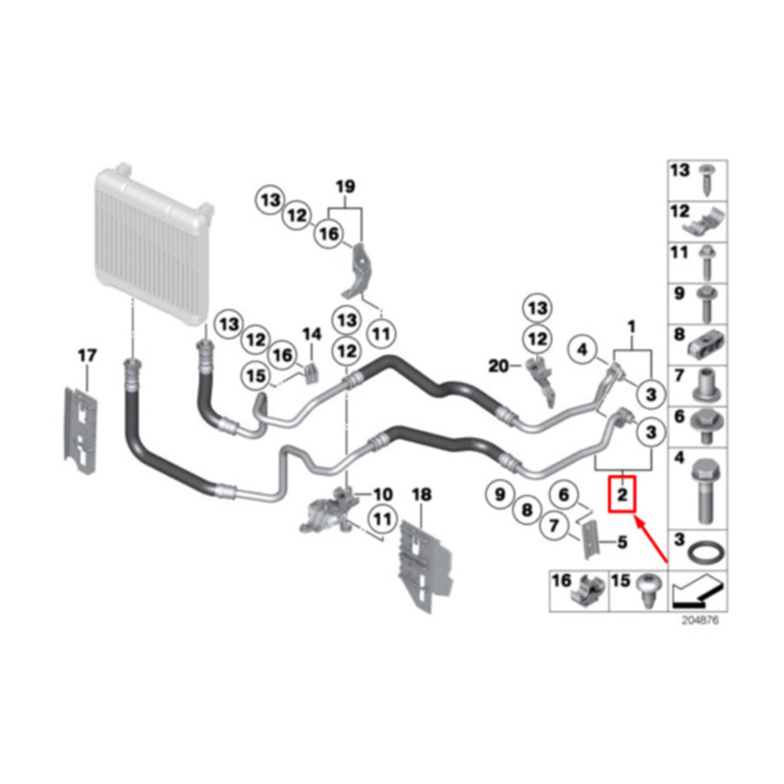 17227636879 Engine Oil Cooler Hose