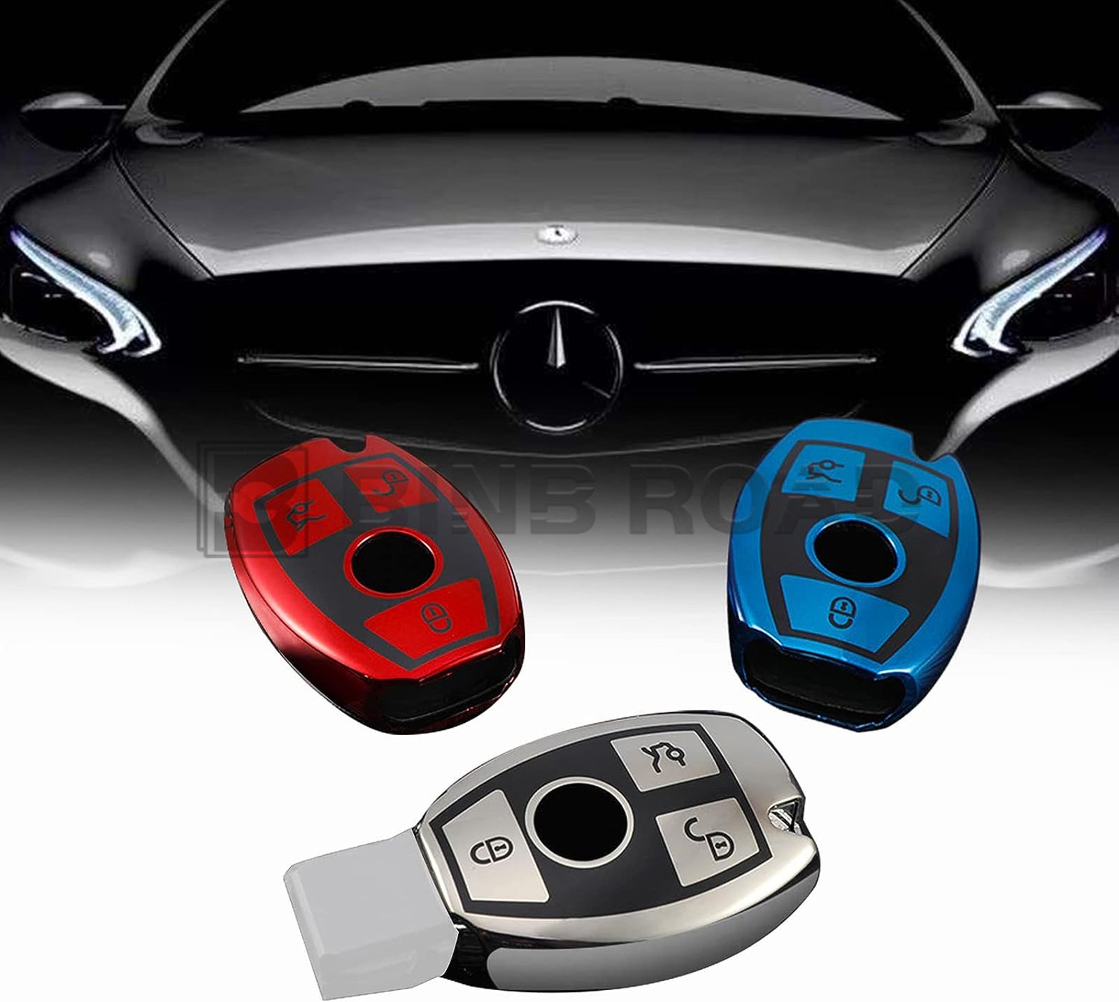 Key Fob Cover Compatible with Mercedes Benz