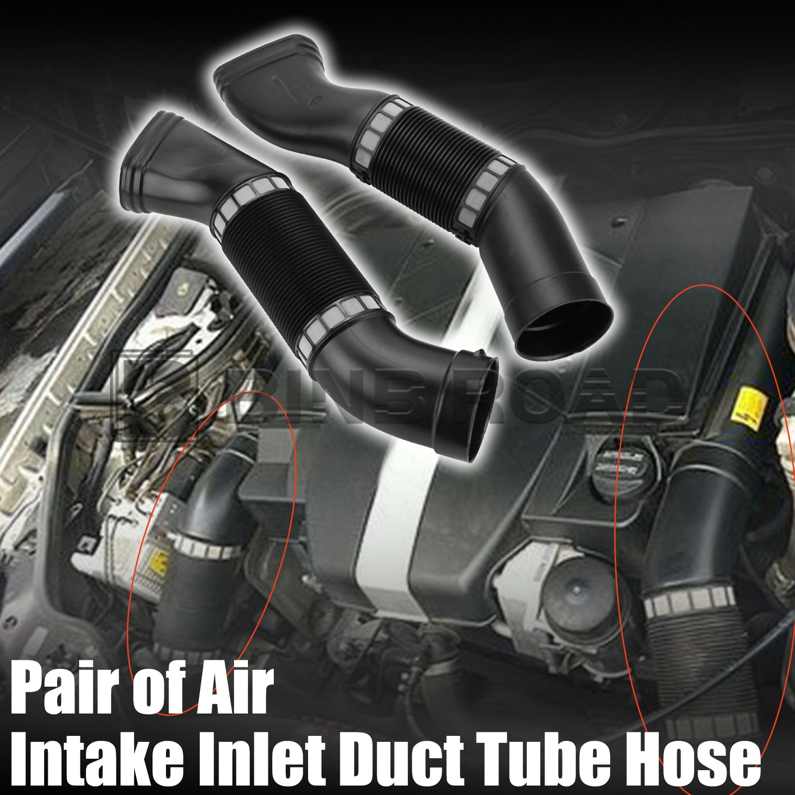 1120943482+1120943582 Pair of Air intake hose