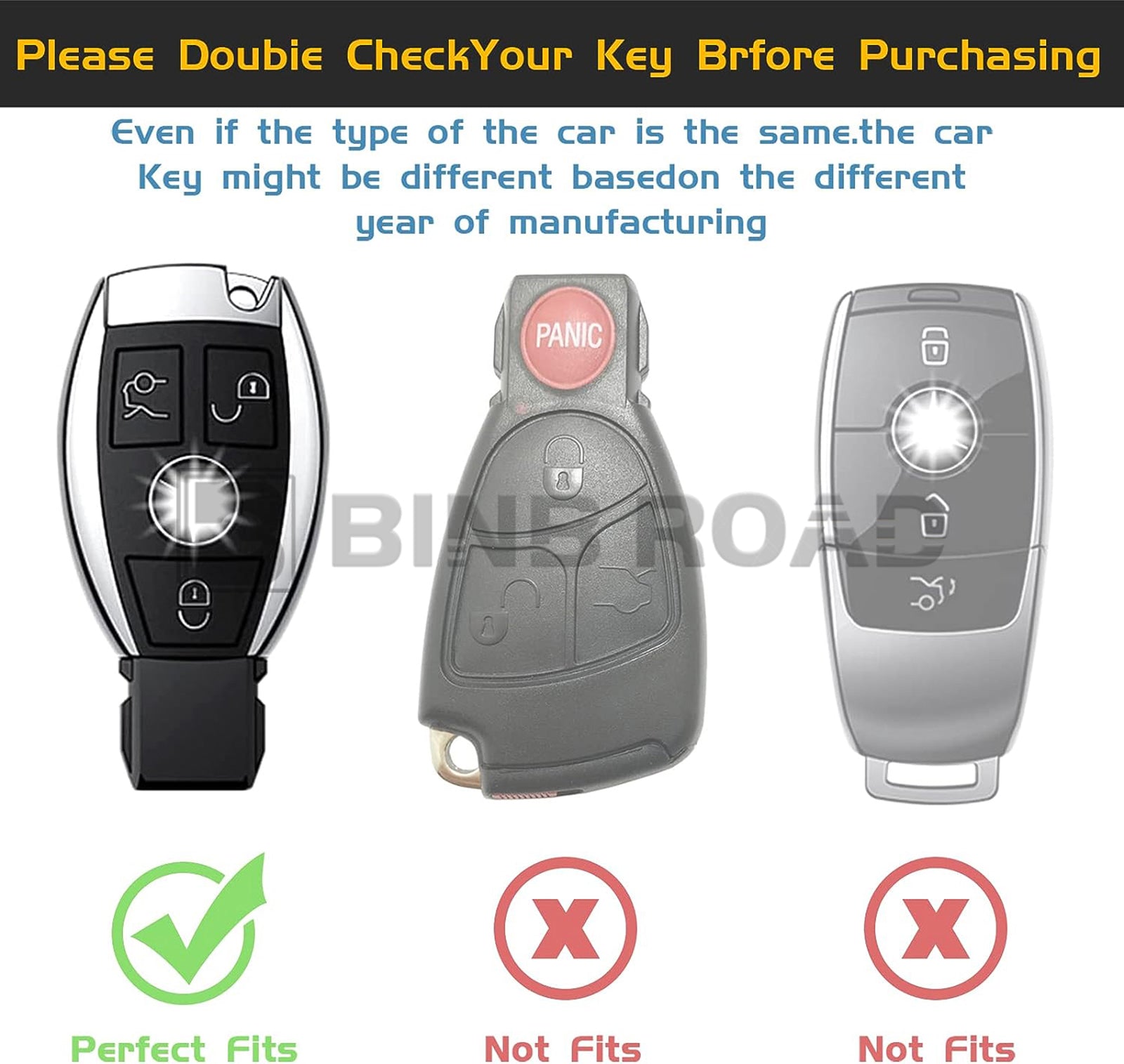 Key Fob Cover Compatible with Mercedes Benz