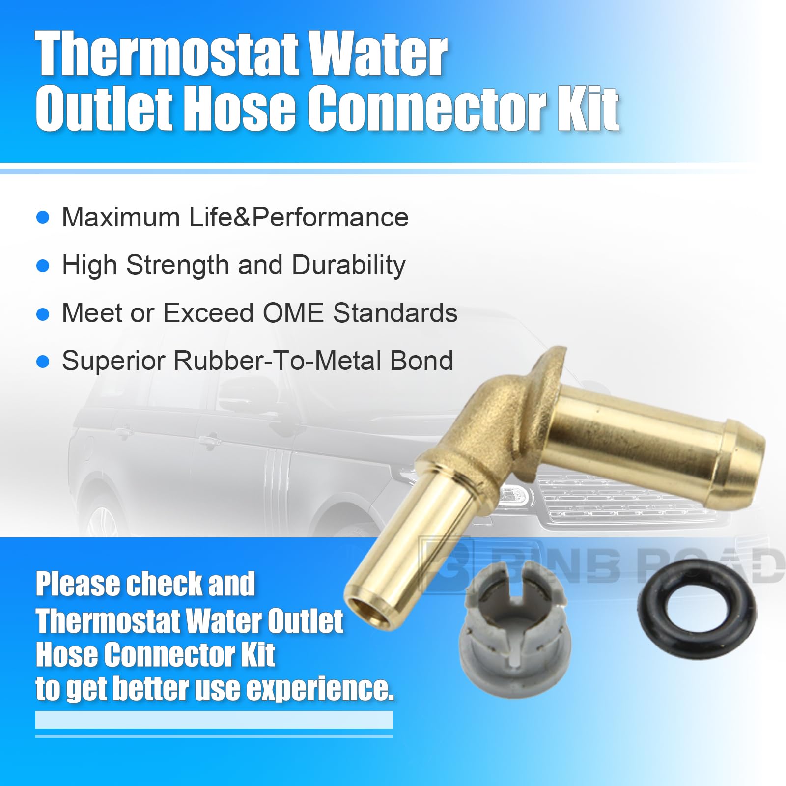 LR049990 Thermostat Water Outlet Hose Connector Kit