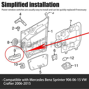 9065451513 Power Window Switch