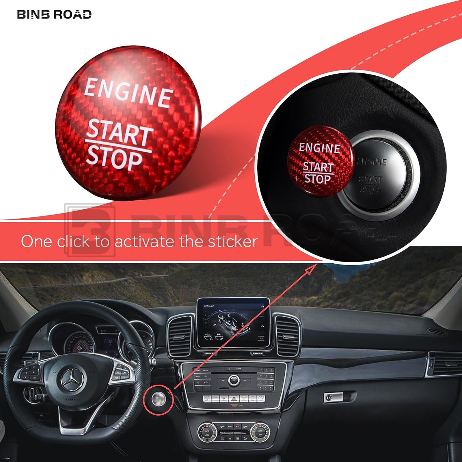 Engine Start Stop Button Compatible with Mercedes Benz