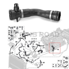 17127531579 Upper Radiator Coolant Hose