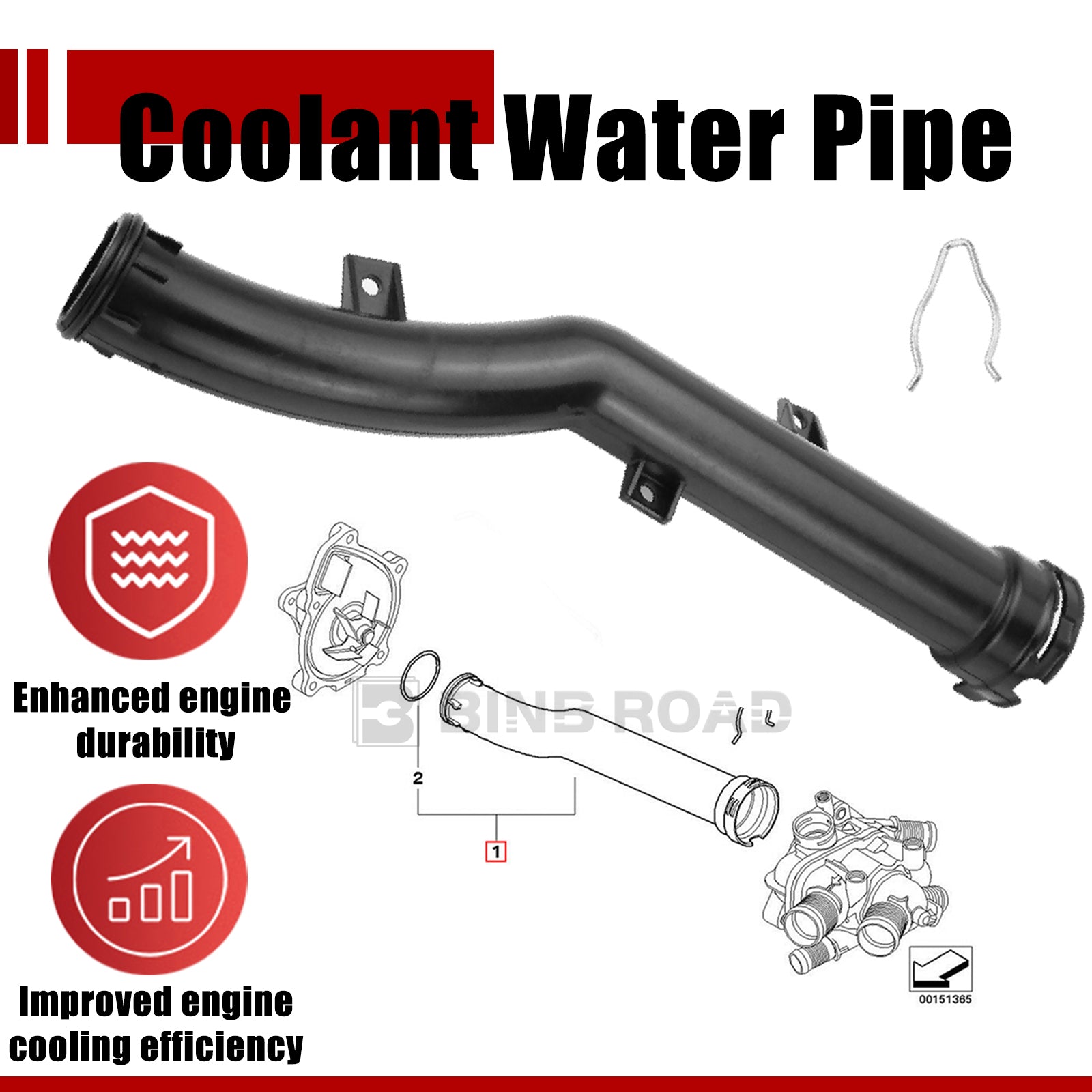 US 11537589713 Water Pump To Thermostat Water Pipe