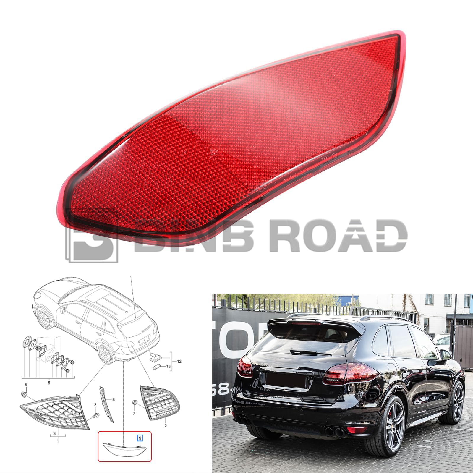 95863110500 Rear Bumper Reflector