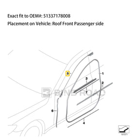 51337178008 Door Seam Door Rubber Seal Weather Stripping